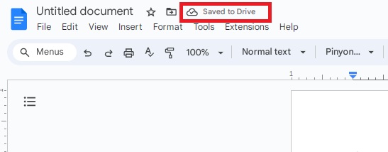 Google Docs auto save