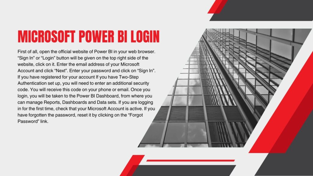 Microsoft Power BI Login