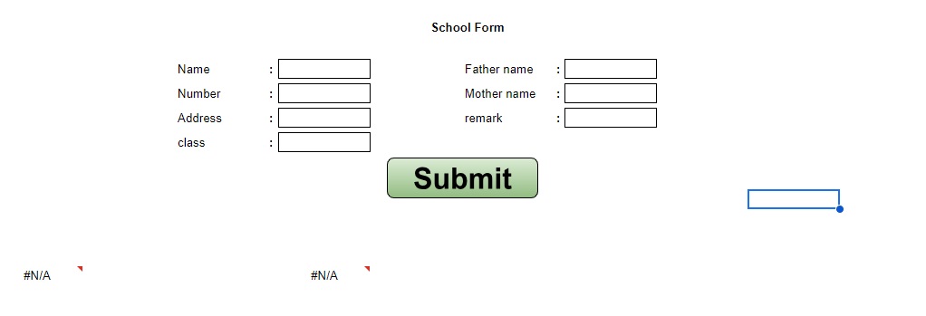 Data entry form in google sheet